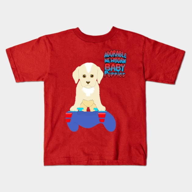 Adorable Newborn Baby Puppies Kids T-Shirt by Dorablenewborn1